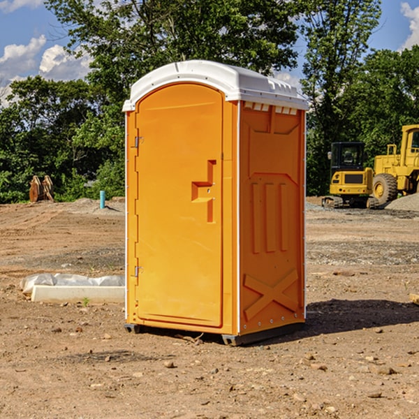 can i customize the exterior of the portable toilets with my event logo or branding in Dickinson AL